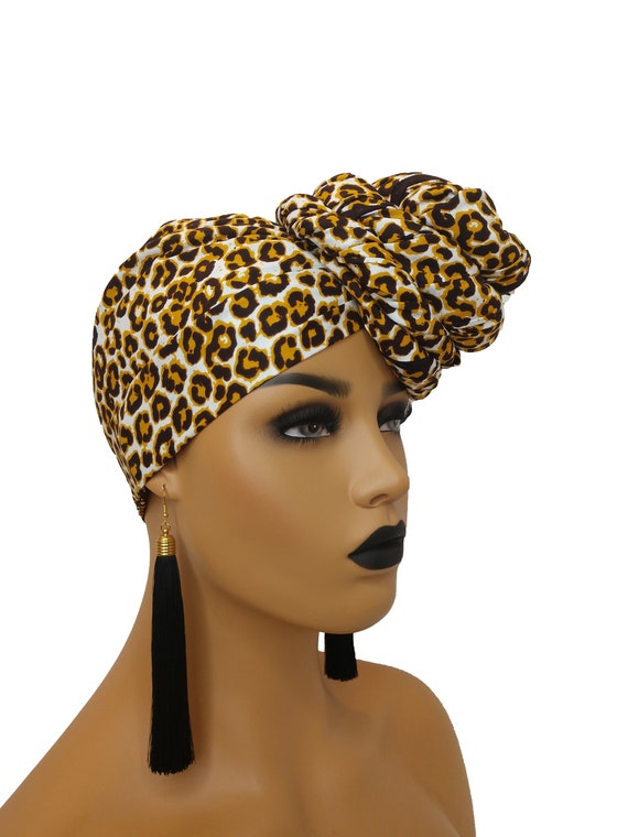 leopard print head wrap