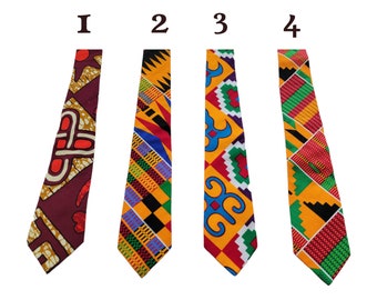 Ankara Necktie, Wedding Necktie, Orange Necktie, Groomsmen, Father’s Day  Gifts