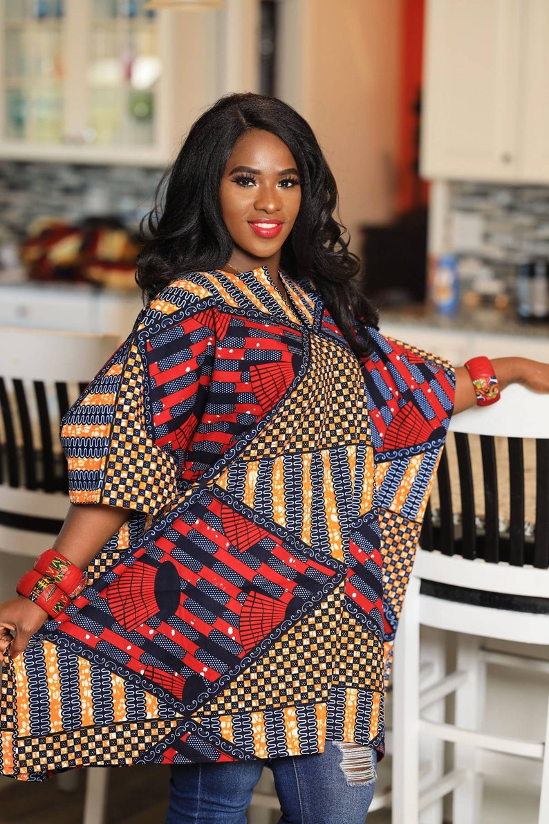 African Kaftan Top African Clothing for Women Plus Size - Etsy
