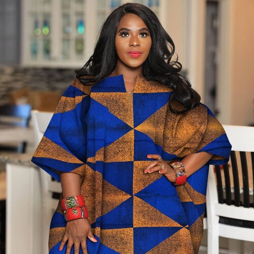 Royal Blue and Orange African Clothing for Women Plus Size - Etsy