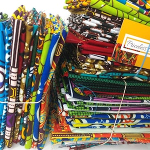 African Print Fat Quarters| 24 Fat Quarters Ankara Bundle | Ankara Patchwork Fabric Lot | Kwanzaa | African Patch Work | Ethnic Remnants