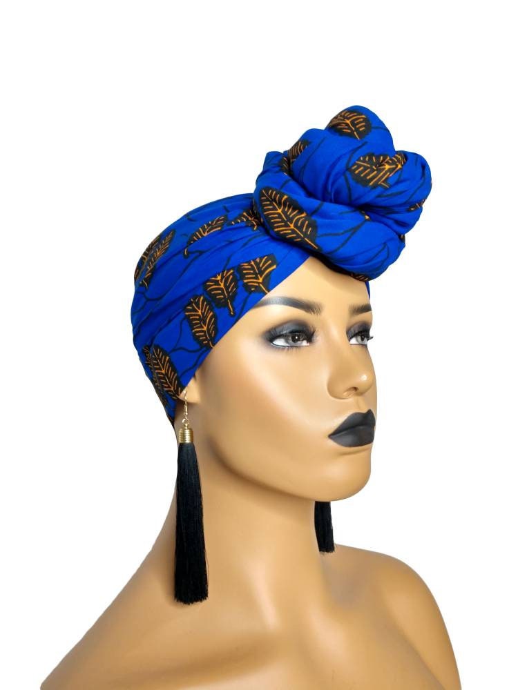 African Head Wraps for Women Blue | Etsy