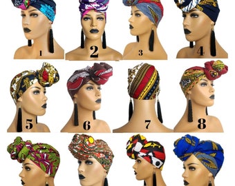 African Head Wraps For Women In Variety of Colors | Choose your favorite Ankara  pattern