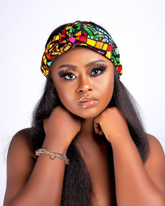 African Twist Headband for Women, Elastic Band, African Head  display picture 3