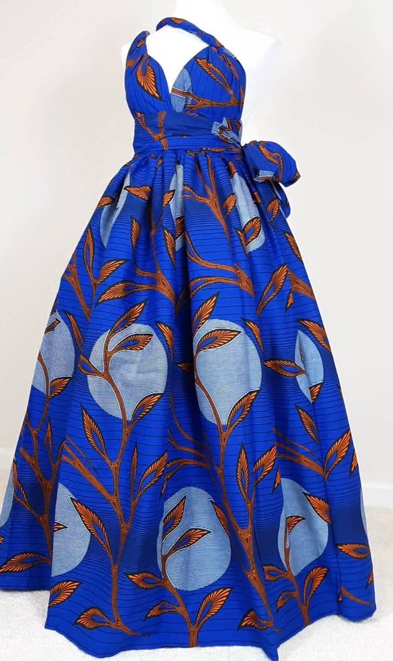 blue dress for baby girl African Bridesmaid Dress 2021 One Shoulder Satin Champagne / 2 main image 1