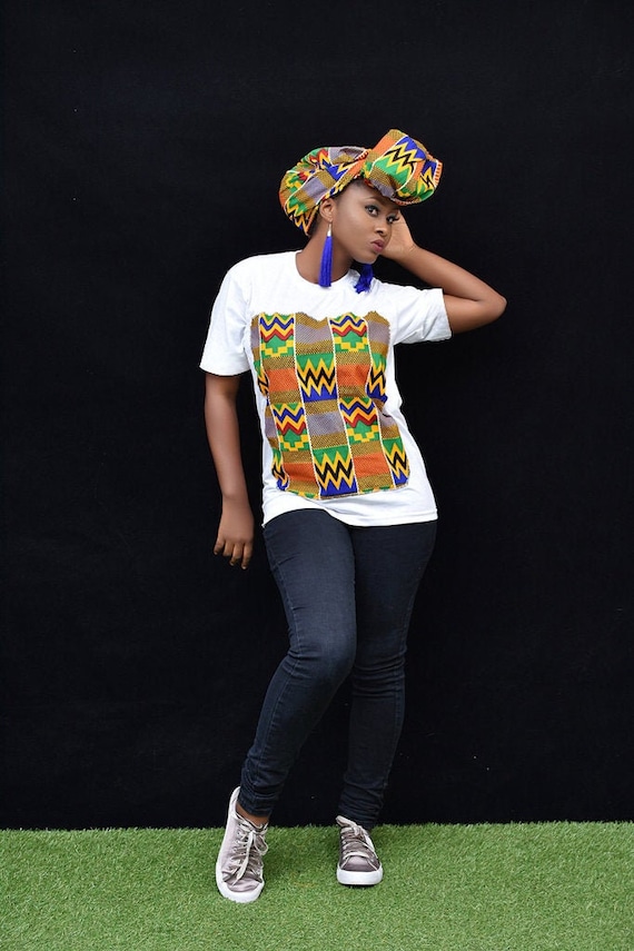 That Melanin Tho T-Shirt - African Print Kente Inspired That Melanin Tho T-Shirt - African Print Kente Inspired