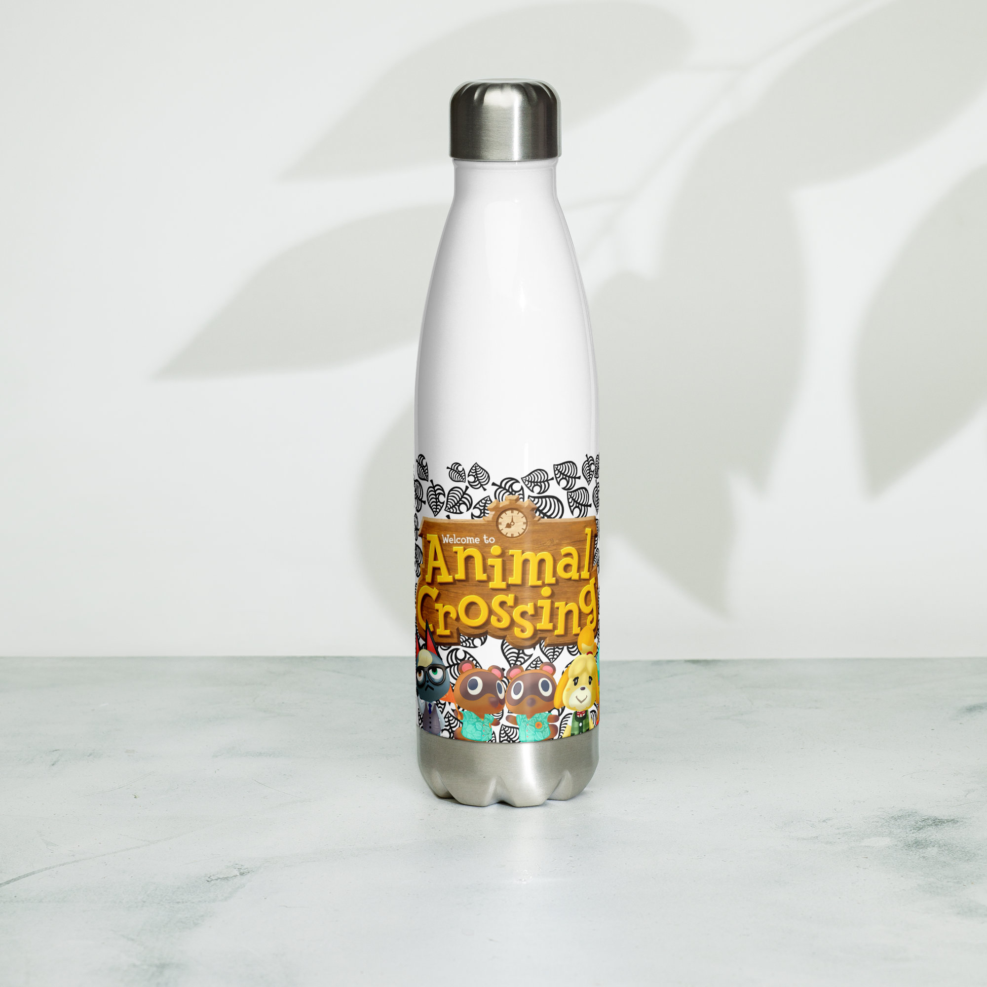 Stainless Steel Water Bottle Animal Crossing Video Game Switch Etsy