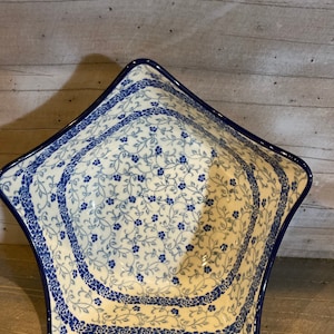 Polish Pottery star shaped bowl