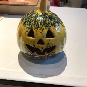 Polish pottery pumpkin