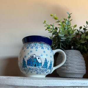 Taza de cerámica polaca con burbujas de 325 ml