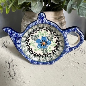 Polish Pottery Tea Bag Holder