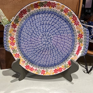 Polish Pottery Round Platter 11.75”