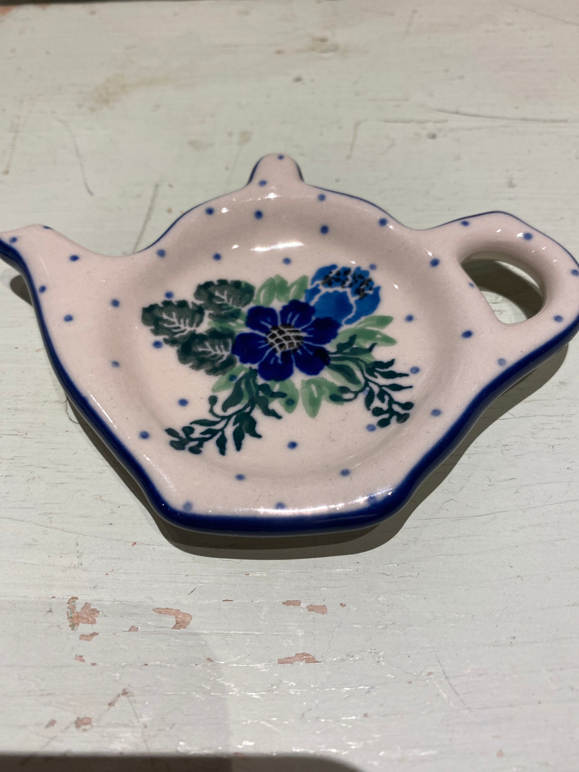 Polish Pottery Tea Bag Holder Etsy