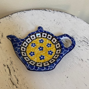 Polish Pottery Tea Bag Holder