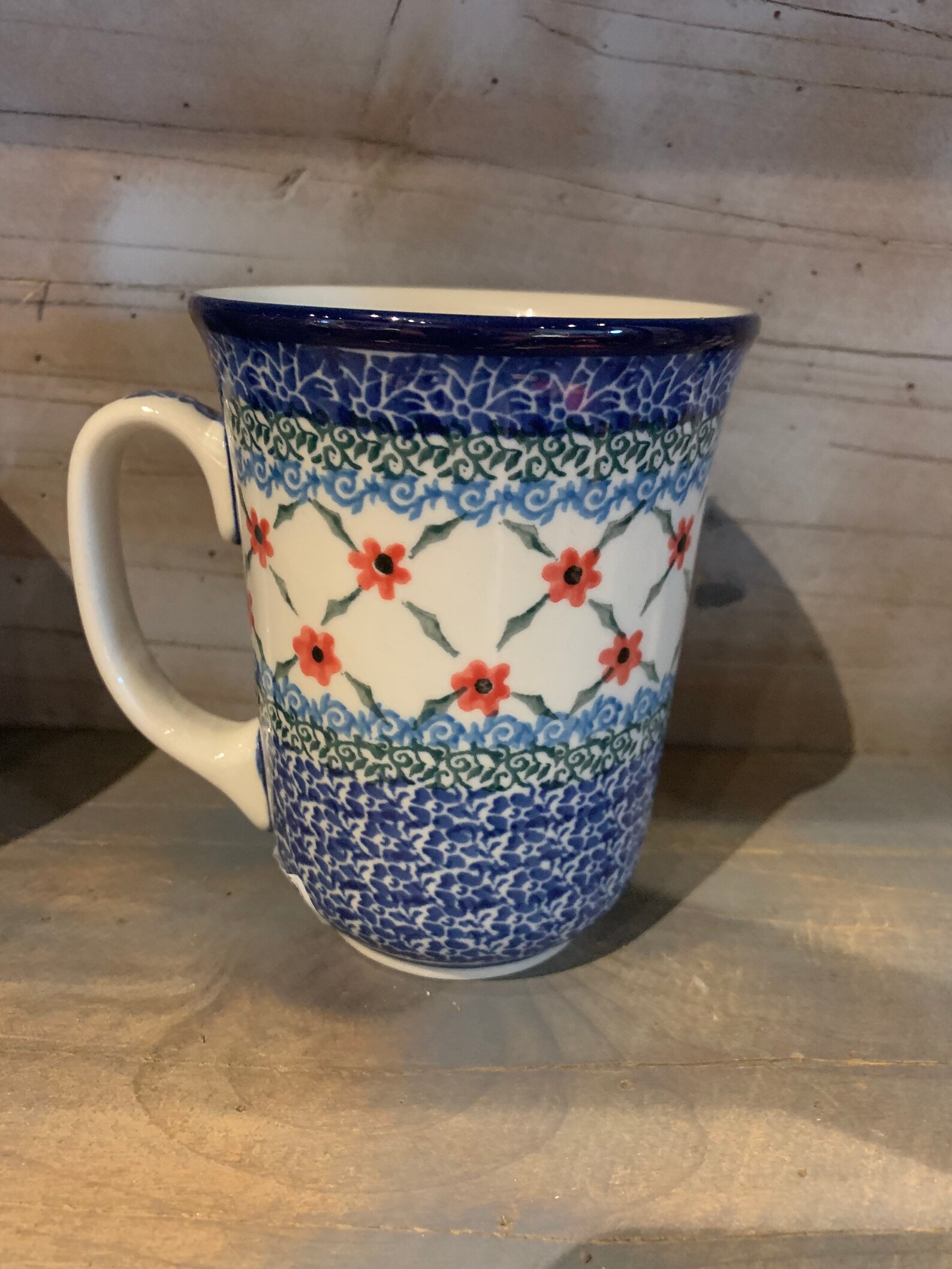 Polish Pottery Bistro Mug 16 ounces Etsy