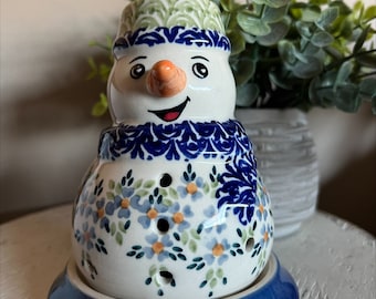 Polish Pottery Snowman