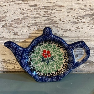 Polish Pottery Tea Bag Holder