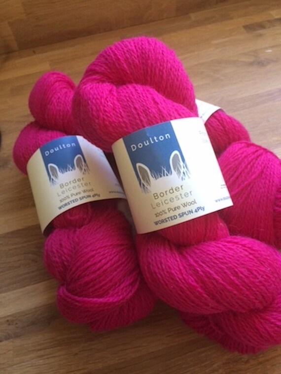 Hot Pink- Uschi Pink- ply pure British yarn from the Doulton Flock