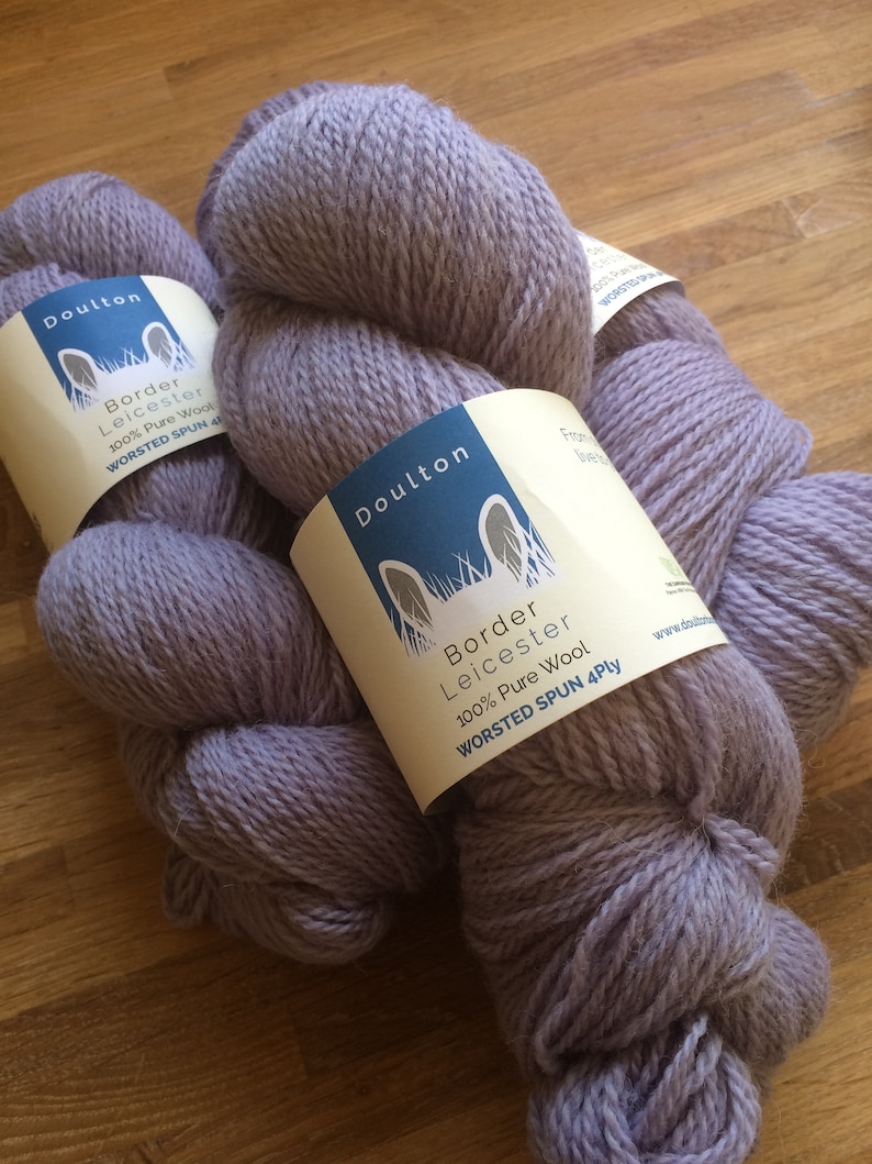 Lilac 4ply Doulton yarn