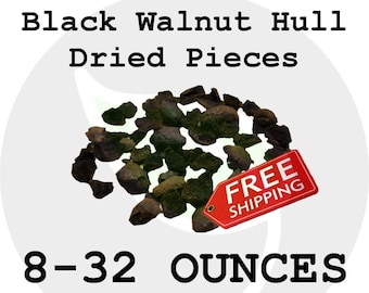 Dried BLACK WALNUT HULLS - For Ink & Dye Making - Wild Picked Natural Crushed Pieces - Free Shipping!