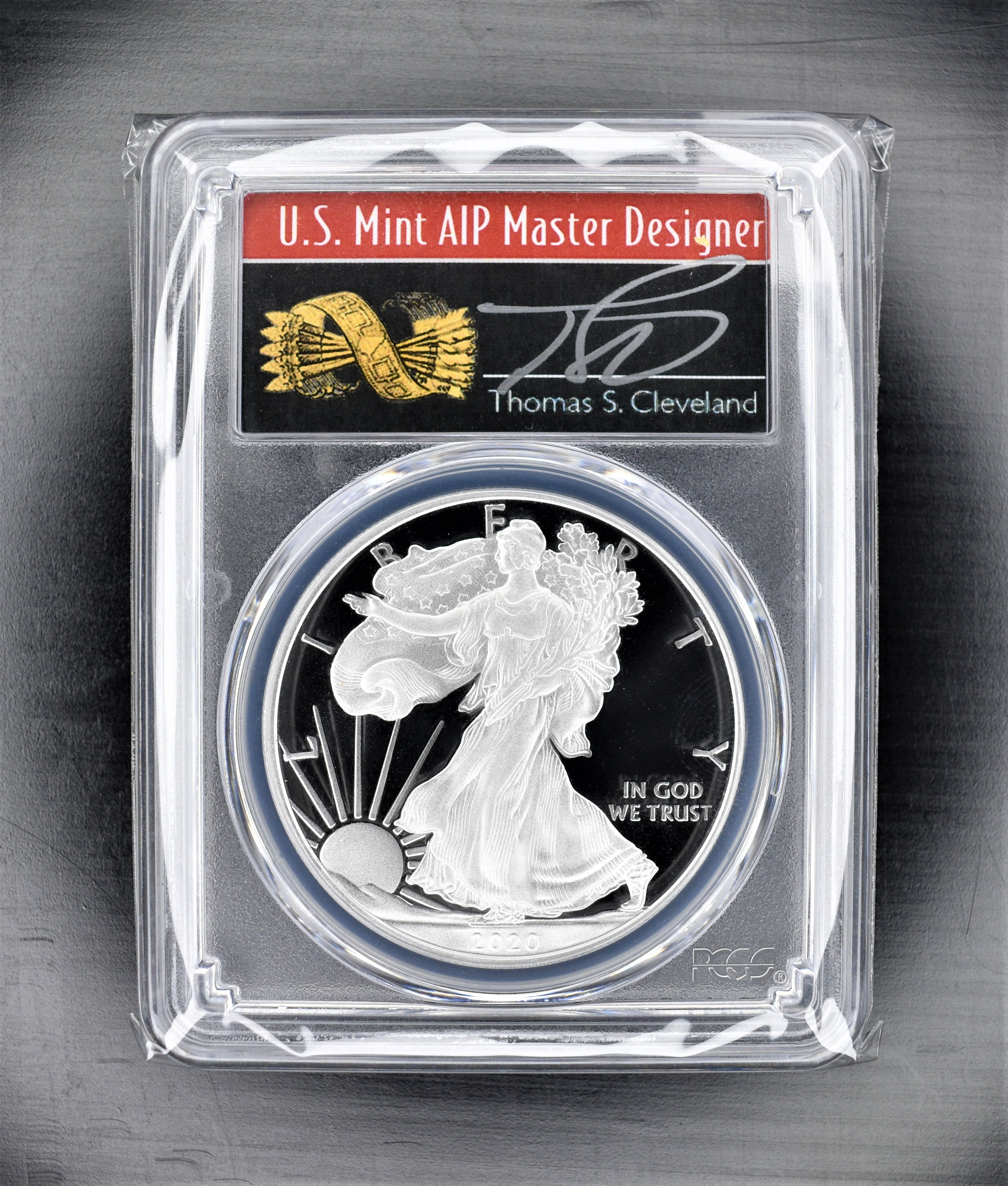 1 Oz. American SILVER EAGLE (2020 W Thomas Cleveland Signed Coin