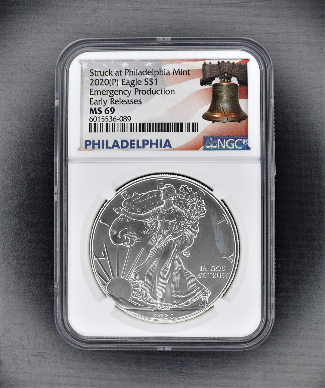 1 Oz. American SILVER EAGLE 2020 P Emergency Release Coin Philadelphia