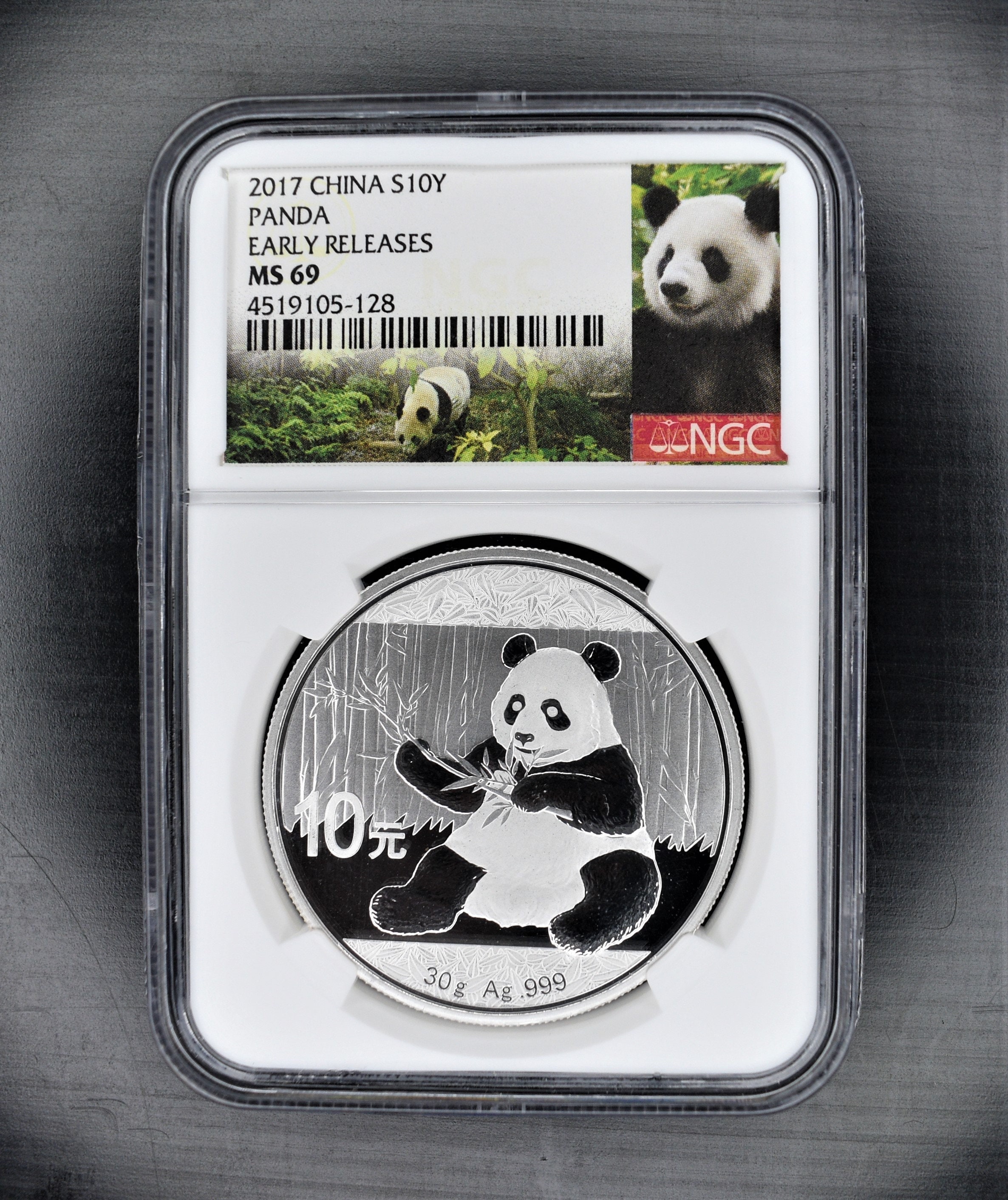 China Panda NGC Graded - MS70 Early Releases 2017 Panda 30 Grams Silver Coin 