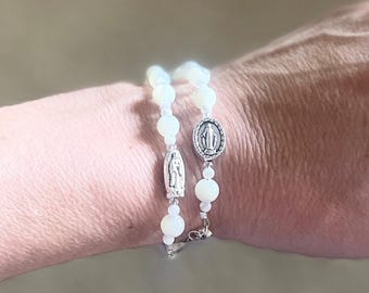 Mother of Pearl Rosary Bracelet