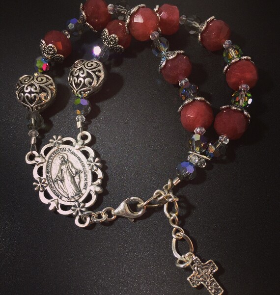 Rosary bracelet etsy sale