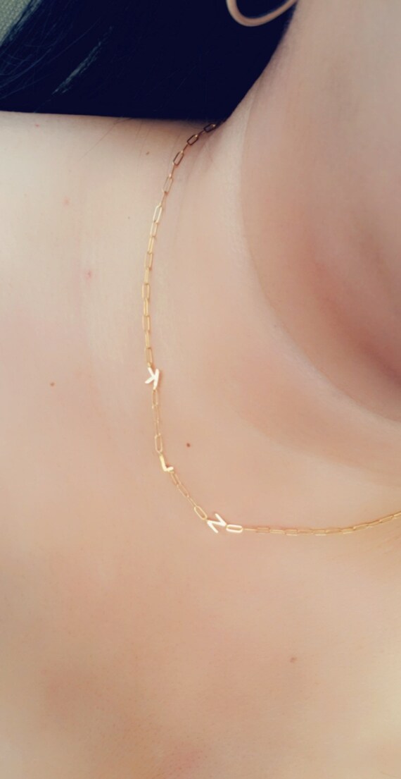Floating Initial Necklace - Etsy