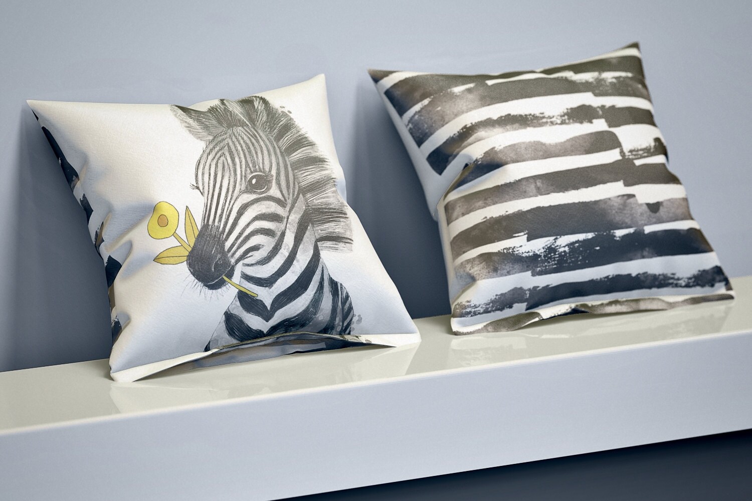 Zebra Pillow Animal Pillow Cover Throw Pillows Decorative Etsy