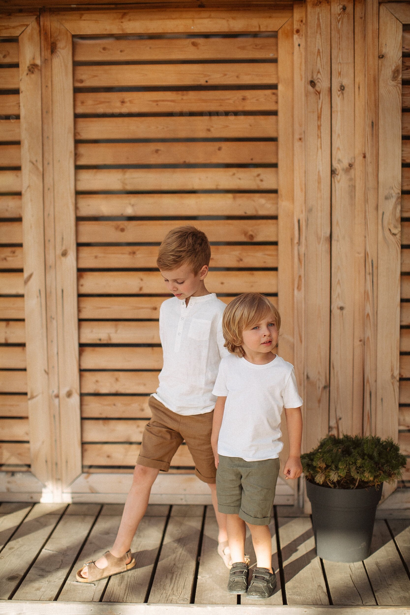 Boys Linen Shorts Khaki / Kids Cuffed Shorts / Khaki Toddler Etsy