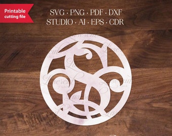 SVG Monogram in frame, Cricut template lasercut, Vector letter S Monogram initial for Silhouette, Family Name Sign, Classic Initial Sign