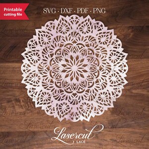 Serenity Mandala SVG gesneden bestand geweldig voor knutselen, t-shirt of kussen decor, lasercut sjabloon heilige geometrie mandala, vinyl gesneden bestand mandala