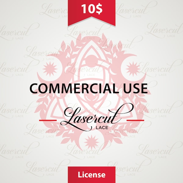 COMMERCIAL LICENSE for digital vector template - LaserLace_244. Triquetra Amulet, Celtic Trinity knot svg. Digital template is NOT included.