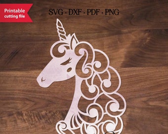 Unicorn head SVG Cricut design.