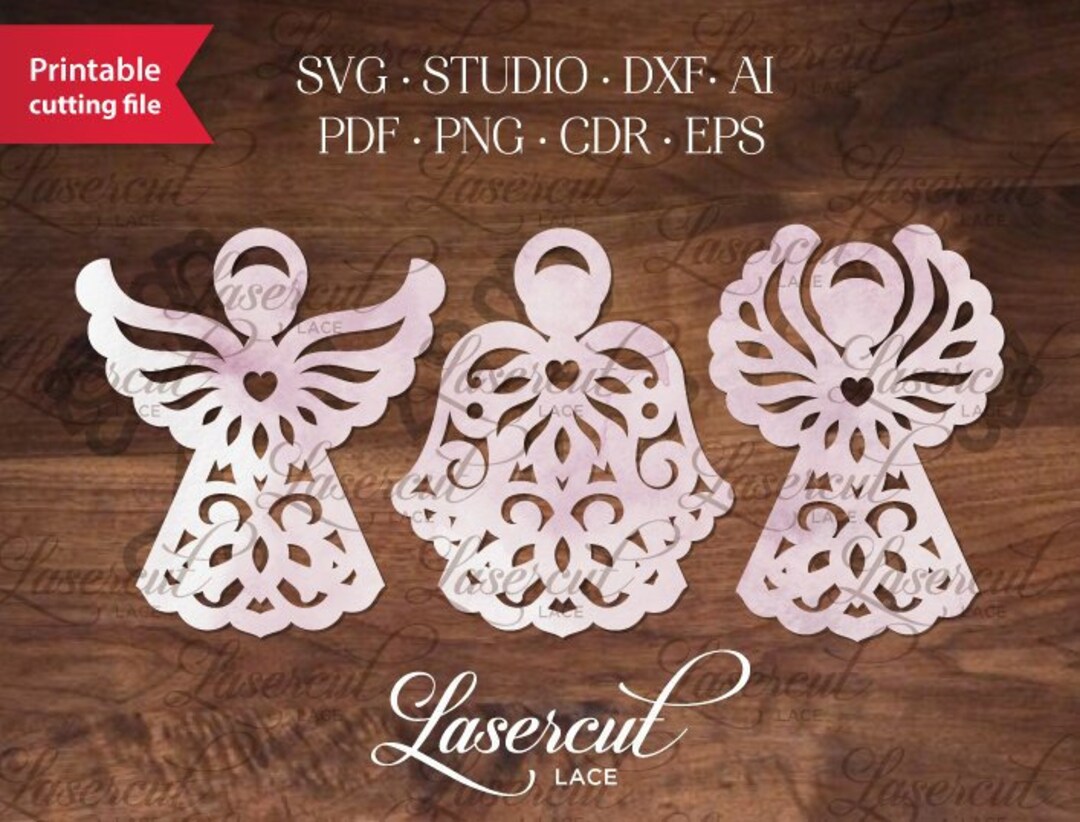 Paper Cut Angels Set. Angels SVG Bundle Printable Vector File ...