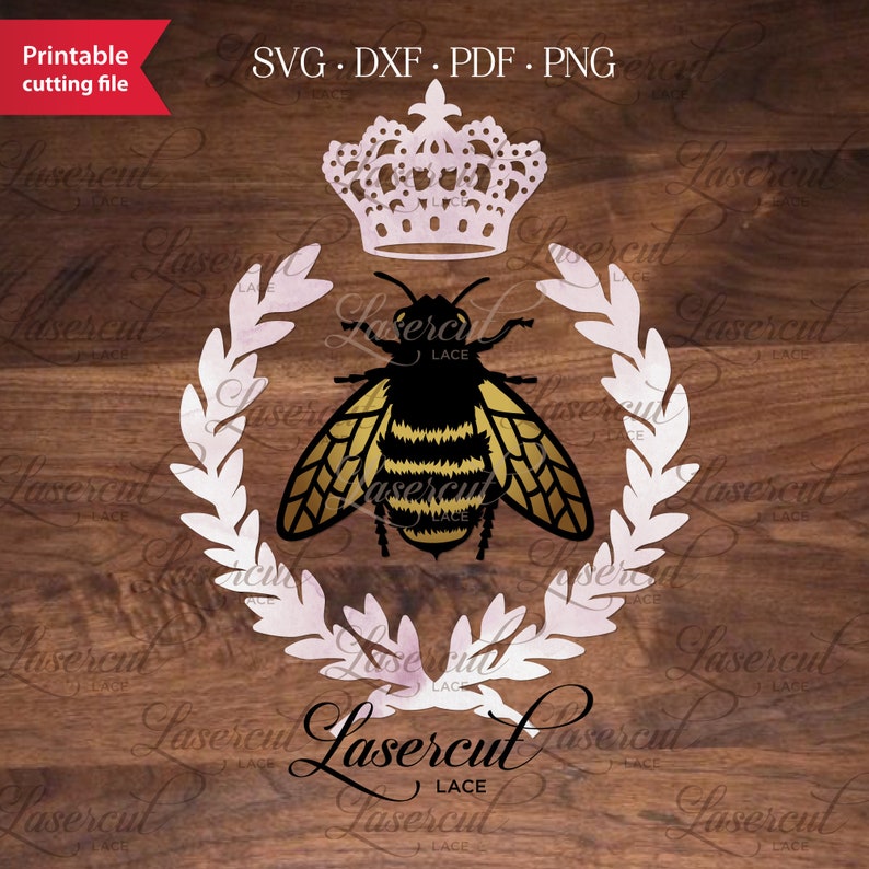 Bumblebee SVG Queen Bee cut file French Bee laser cut Etsy