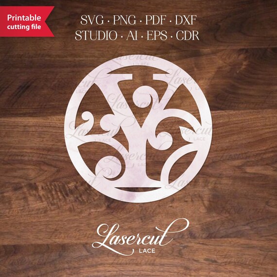 Download Round Letter Y Initial Svg For Cricut Laser Cut Template For Etsy