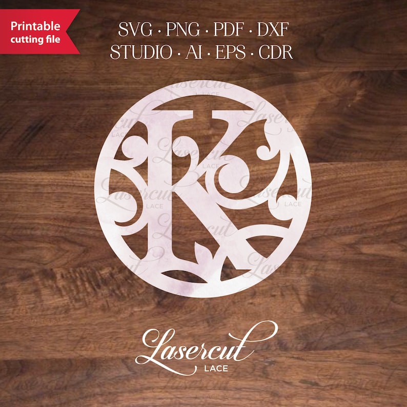 Download Sculpting Forming Print One Monogram Letter U00abk U00bb Svg Template 8 File Formats Laser Cut Or Use For Desktop Plotter Circle Monogram Svg 1 Monogram Initial Craft Supplies Tools