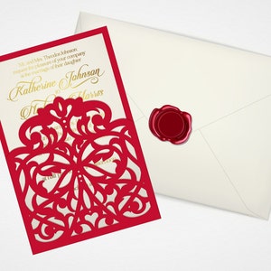 Damasco florescer SVG modelo de vetor de envelope de convite de casamento, cartão de renda 5x7 ", cartão de bolso de manga, cartão de corte florescer, convite Eid SVG