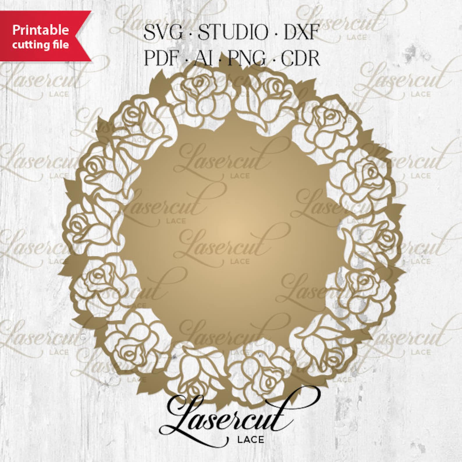 Vector File Template Vector File Template Flower Party Placemat (paper Decoration) (ai, Eps ...