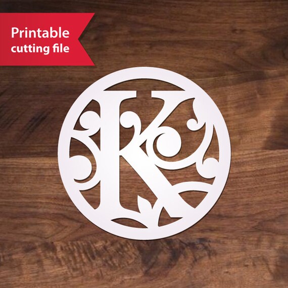 Download Circle monogram svg ONE Monogram letter K SVG template. 1 ...