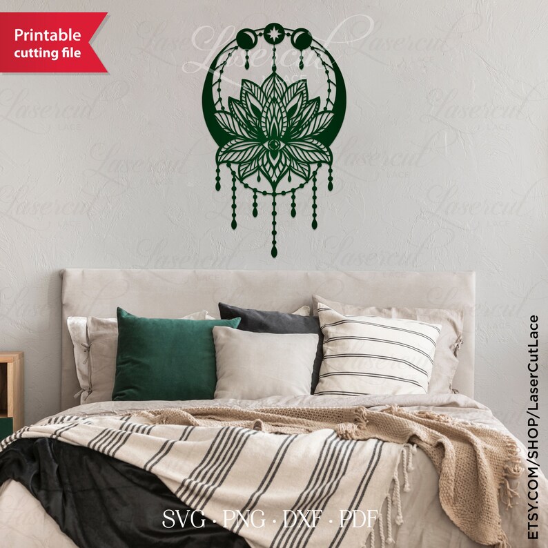 Download Lotus mandala SVG cut file Crescent Moon Sacred Lotus ...