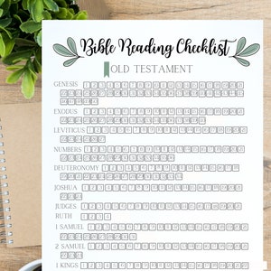 May include: A printable Bible reading checklist for the Old Testament. The checklist is organized by book, with each book listed on a separate line. The numbers 1 through 50 are listed across the top of the checklist, representing the chapters in each book.