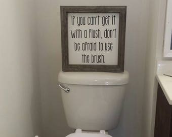 Bathroom sign, Bathroom decor, bathroom humor, funny bathroom sign, if you sprinkle when you tinkle, framed bathroom sign, rustic bathroom