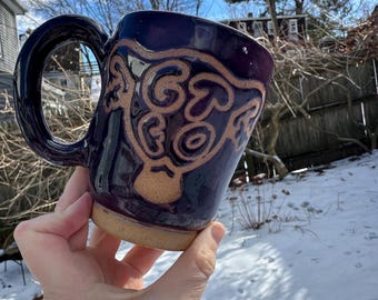 Handmade Stoneware Uterus Mug-GTFO
