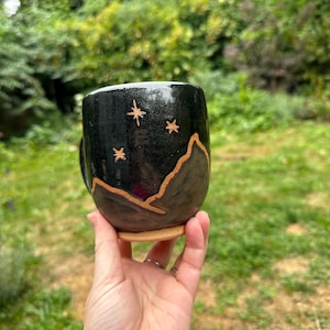 Handmade Stoneware Night Court Mug