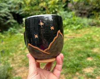 Handmade Stoneware Night Court Mug