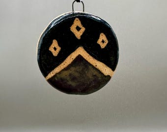 Handmade Stoneware Night Court Ornament